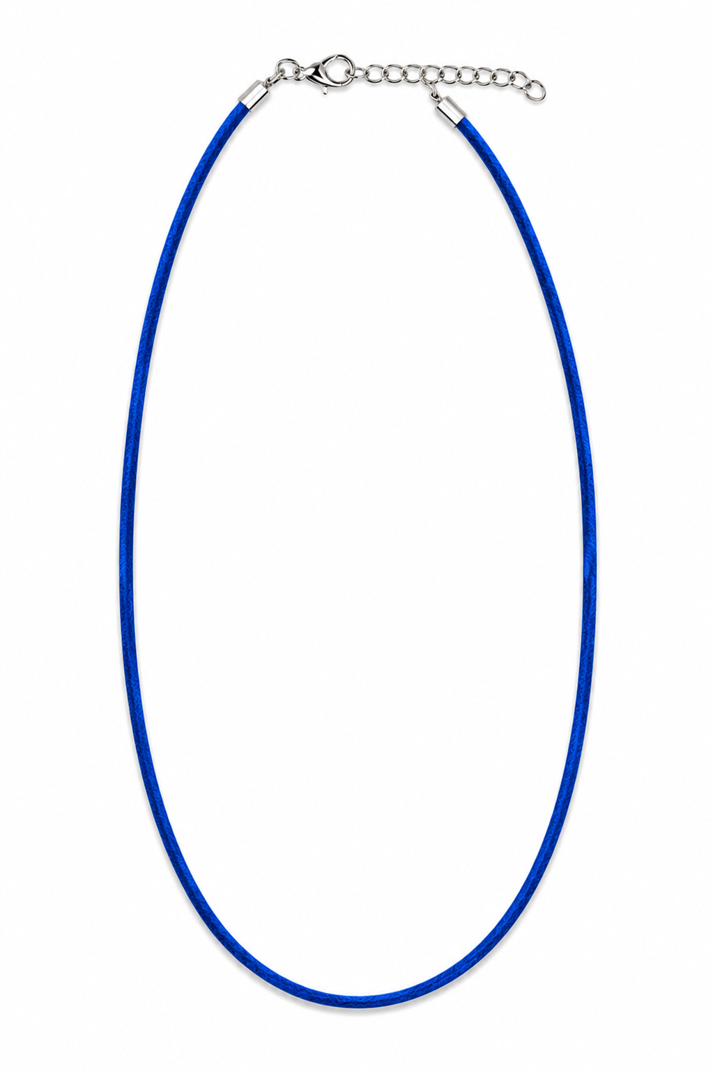 Collana in cuoio - lunghezza 45 cm - blu